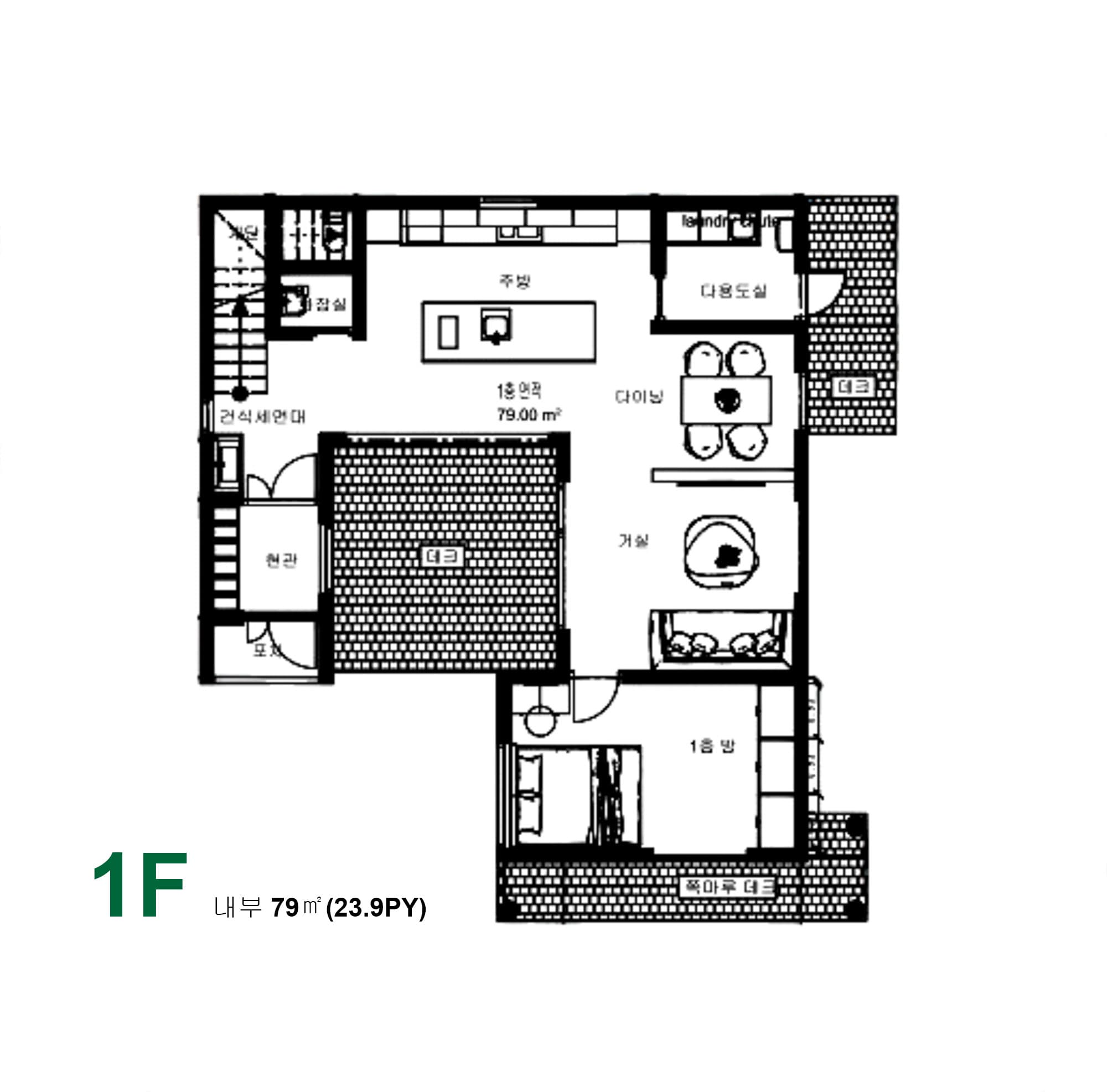 여주 현암동 중정형주택 평면도 1